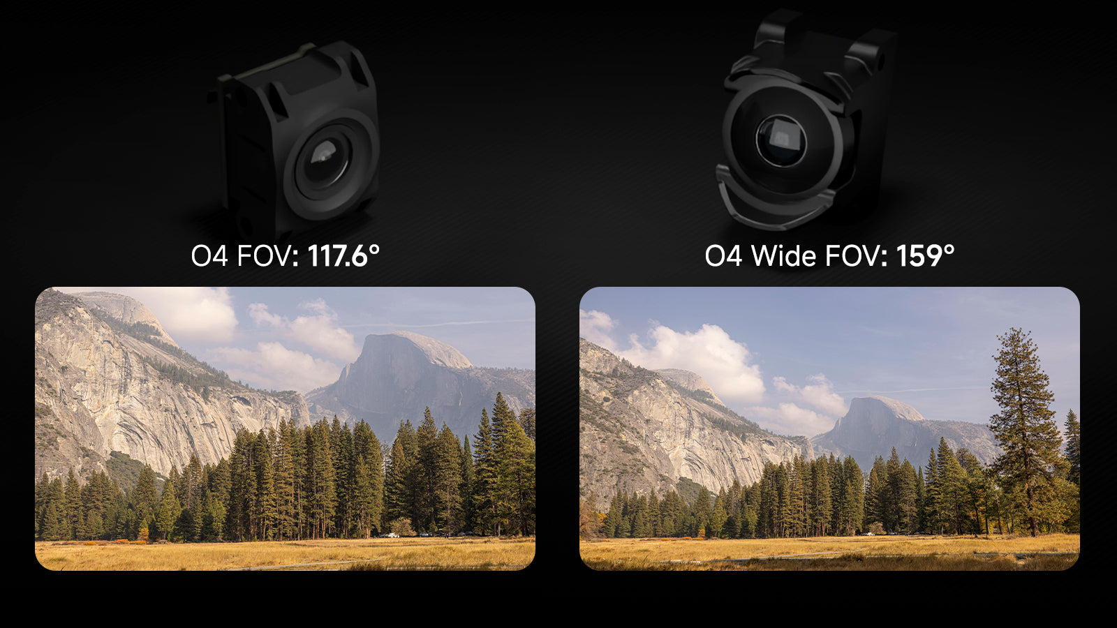 Porównanie pola widzenia DJI O4 i O4 Wide