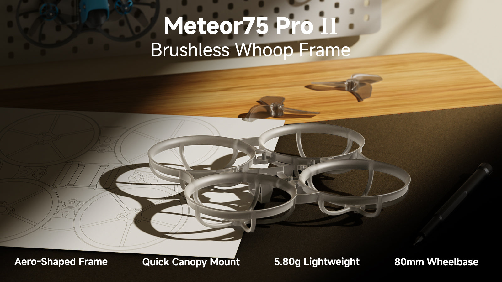 Bezszczotkowa rama Meteor75 Pro II typu whoop